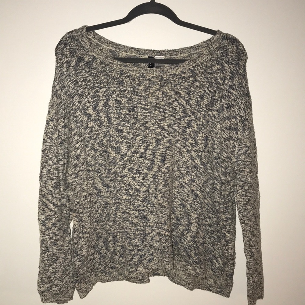 Divided knit sweater